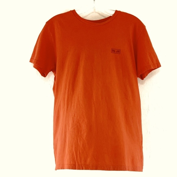 Obey No One Classic Crew Orange T-Shirt Size Small - Picture 2 of 5
